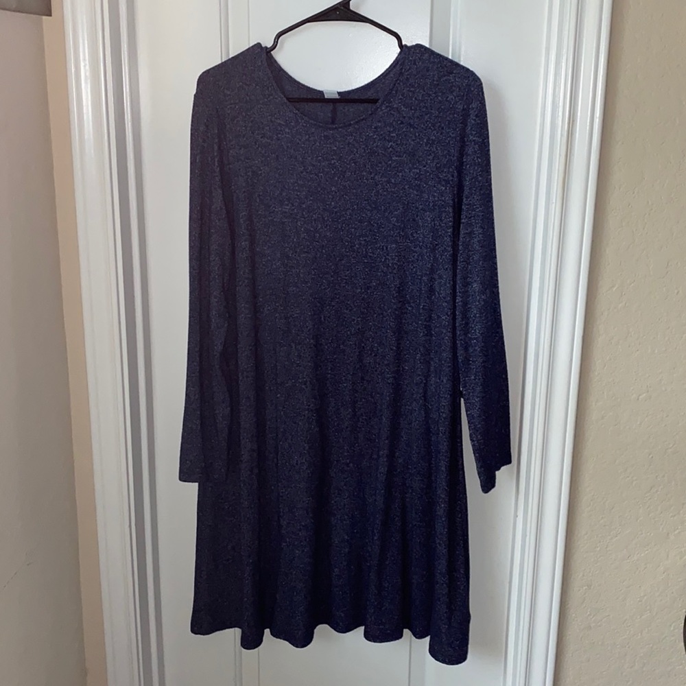 Dark Blue Long Sleeve Dress